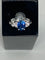 Bague Bague de fiançailles en or, saphir, diamants 58 Facettes