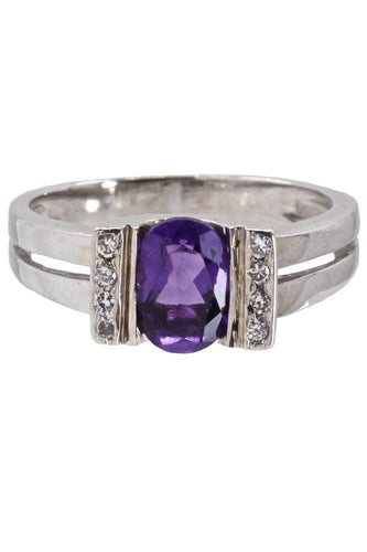 Bague 56 Bague améthyste et diamants 58 Facettes 20041