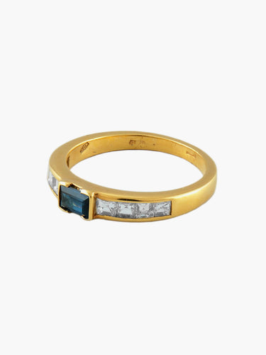 Bague 56 Bague Jonc Or Jaune Saphirs 58 Facettes R1125