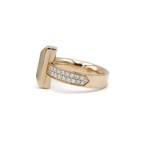 Bague 52 TIFFANY & CO - Bague "T1" Or rose Diamants 58 Facettes 240031R