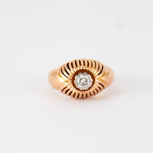 Bague 59 Bague Jonc Diamant 0.40 ct 58 Facettes LOT 3716