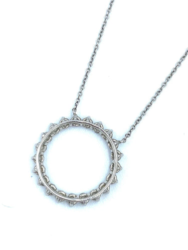 Collier TIFFANY & Co. Collier Open Circle en platine et diamants 58 Facettes