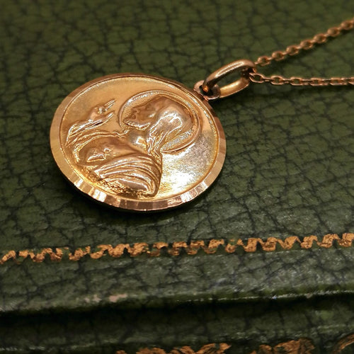 Pendentif Pendentif médaille religieuse deux sens or jaune 58 Facettes 2558
