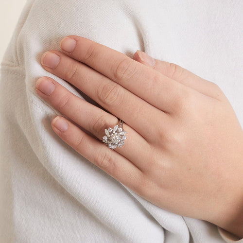 Bague 49 Bague ancienne Or Diamants 58 Facettes