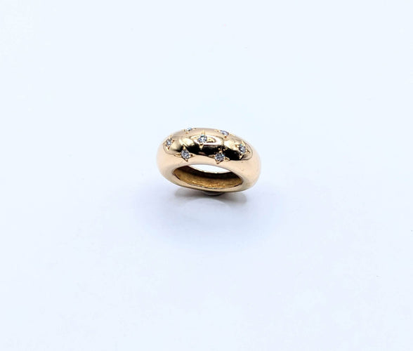 Bague CHAUMET - bague jonc étoile or diamants 58 Facettes