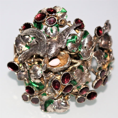 Bracelet Bracelet en argent et vermeil "Oiseau défendant son nid" 58 Facettes 414.1