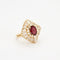 Bague 52 Bague en Or jaune, rubis, diamants 58 Facettes