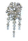 Broche Broche à pampilles détachables argent et pierres blanches 58 Facettes AB281