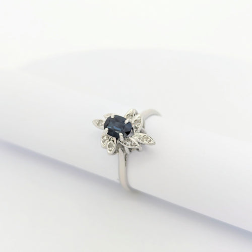 Bague 53 Bague florale Diamants Saphir 58 Facettes 27209