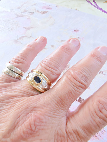 Bague Bague Jonc Saphir Diamants 58 Facettes AB 1076