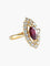 Bague Bague ancienne navette rubis or jaune 58 Facettes LP5-41
