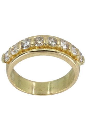 Bague DEMI-ALLIANCE DIAMANTS 58 Facettes 055221