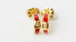 Boucles d'oreilles CLOZEAU - Boucles d'oreilles Or Résine rouge Diamant 58 Facettes Clozeau