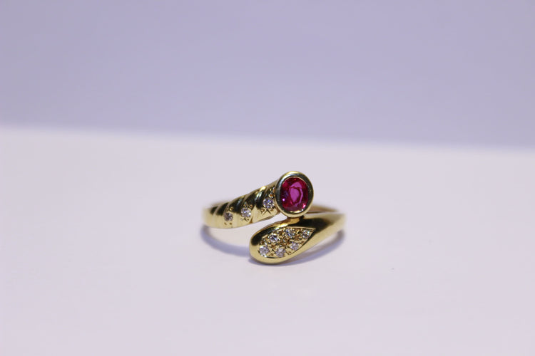Bague 56 Bague Diamants et Rubis 58 Facettes