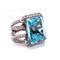 Bague Bague Aigue-Marine et Diamants 58 Facettes