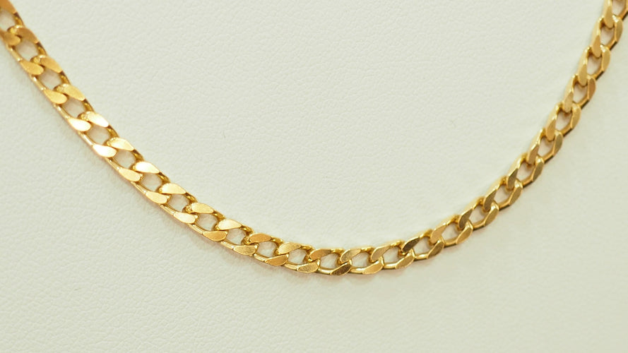 Collier 63cm Sautoir maille goumette en or jaune 58 Facettes 32475