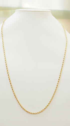 Collier 70cm Sautoir maille corde en or jaune 58 Facettes 32476