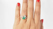Bague 50 Bague Toi et Moi émeraude & diamants 58 Facettes 32011