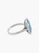 Bague 51.5 Bague Art Déco Or blanc Saphir de synthèse Diamants 58 Facettes