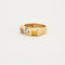Bague 54 Bague bandeau Or jaune Améthyste Citrine Aigue-marine 58 Facettes 240041