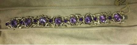 Bracelet Bracelet Améthyste & Diamant par Julius Cohen 58 Facettes CEY24