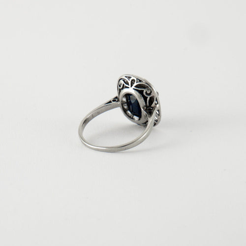 Bague 51 Bague Saphir Diamants 58 Facettes