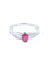 Bague 52 BAGUE OR BLANC RUBIS ET DIAMANTS 58 Facettes