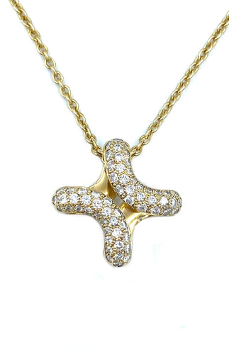 Collier HERMÈS. Collier Lima or jaune et diamants 58 Facettes