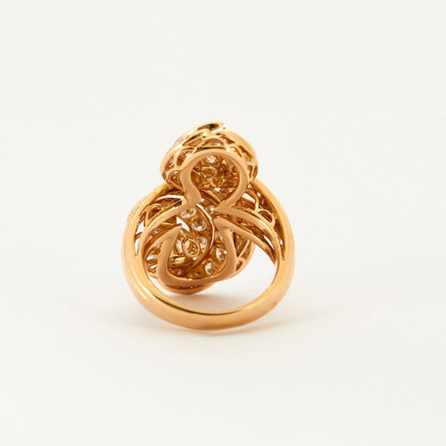 Bague 53 Bague or jaune Diamants 58 Facettes