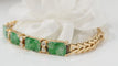 Bracelet Bracelet Vintage Or Jaune Diamants Jade 58 Facettes 31739