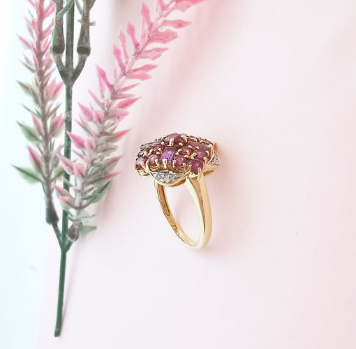 Bague Bague Améthystes Rubis Diamants 58 Facettes AA 1617