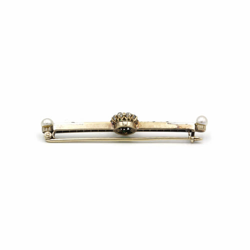 Broche Broche - Or jaune Argent Diamants & Emeraudes 58 Facettes 240048R