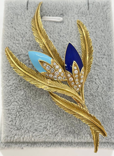 Broche Mauboussin - Broche Diamants Email 58 Facettes