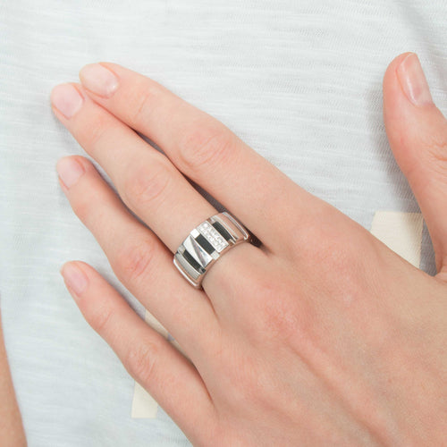 Bague 51 Bague Chaumet, “Class One”, or blanc, diamants 58 Facettes