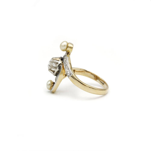 Bague Bague Perles et Diamants 58 Facettes 230174R