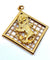 Pendentif Pendentif médaille lion sur fond grillagé 58 Facettes