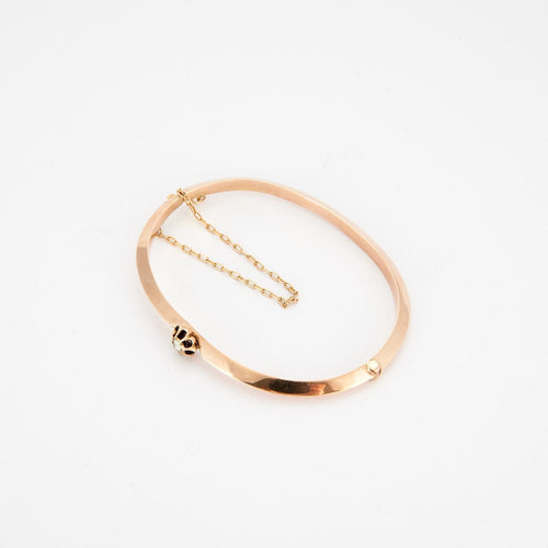 Bracelet Bracelet jonc or rose, diamant 58 Facettes