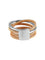 Bague 52.5 Bague 4 anneaux Or rose Diamants 58 Facettes