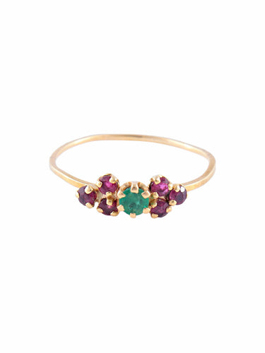 Bague Bague Emeraude Grenats 58 Facettes