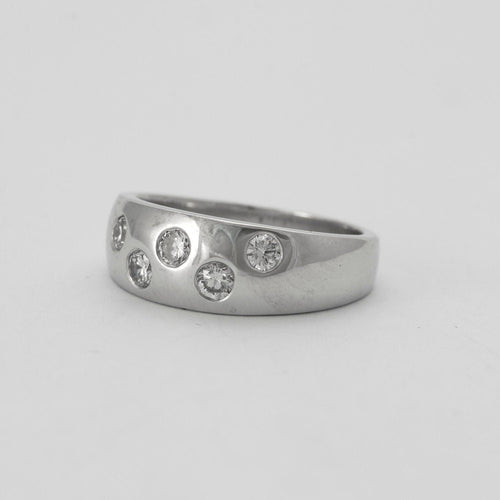 Bague 52 Bague jonc 5 Diamants 58 Facettes