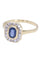 Bague 51 Bague Margueritte Or jaune Saphir Diamants 58 Facettes 080901