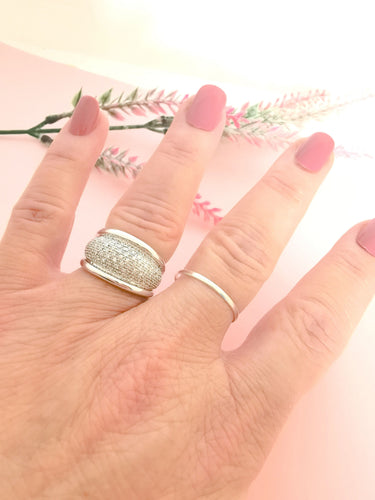 Bague Bague Jonc bombé Diamants 1,10ctt Or gris 58 Facettes AA 1610