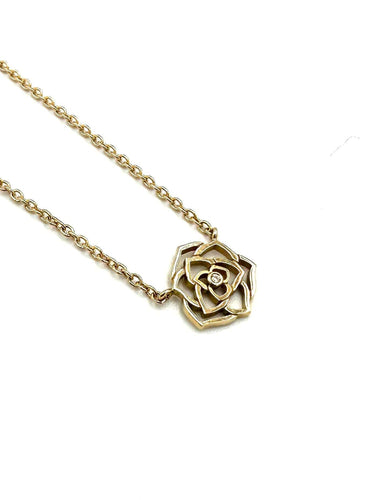 Collier PIAGET. Collier « Rose » or rose et diamant 58 Facettes