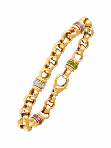Bracelet Bracelet CHOPARD or jaune et pierres fines 58 Facettes HS2679
