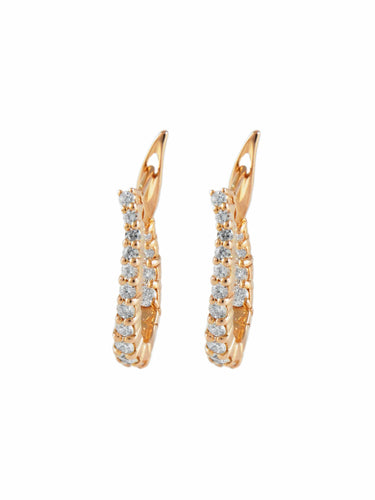Boucles d'oreilles Créoles Or rose Diamants 58 Facettes