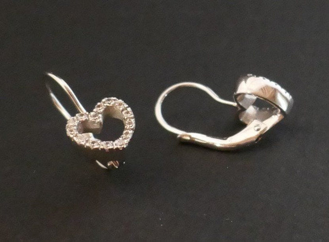 Boucles d'oreilles Boucles d'oreilles Coeur Diamants 58 Facettes