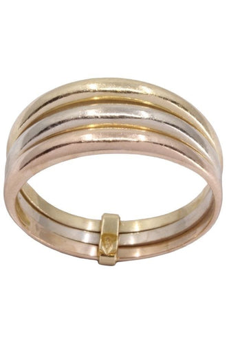 Bague 53 Bague 3 Ors 3 anneaux 58 Facettes 076671