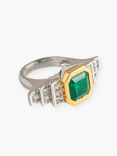 Bague 52 Bague Emeraude et diamants 58 Facettes