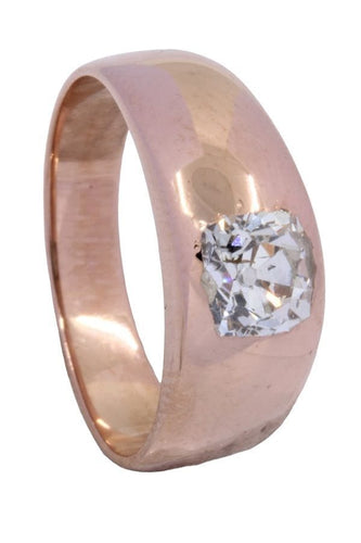 Bague JONC ANGLAIS ANCIEN 58 Facettes 056341