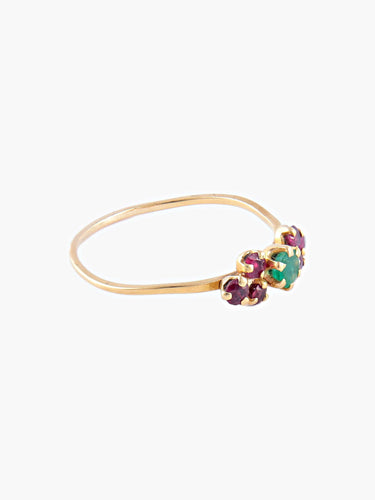 Bague Bague Emeraude Grenats 58 Facettes